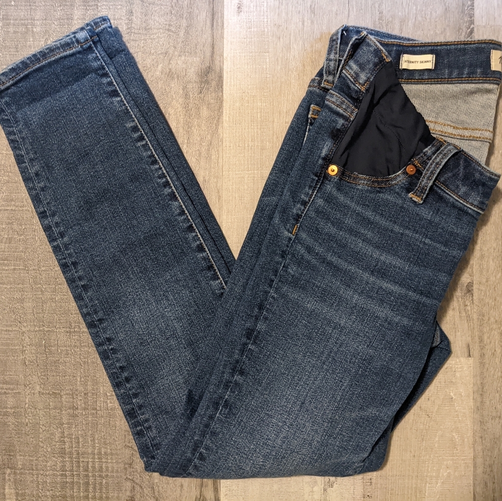 NWOT Madewell Maternity Side-Panel Skinny Jeans in Wendover Wash Size 25